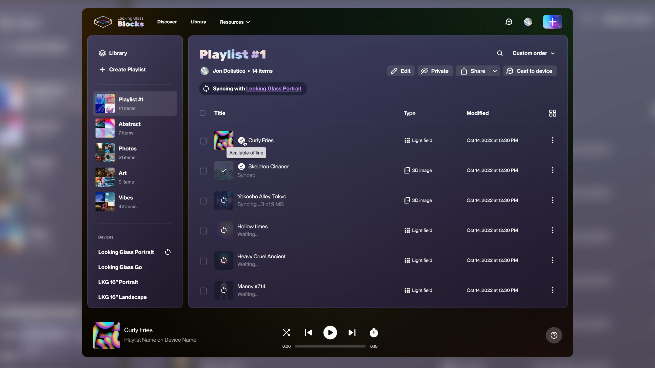 Looking Glass screen 3